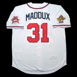 🆕️Greg Maddux Jersey Atlanta Braves 1995 World Series Throwback Stitched NEW🎁❤